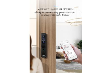 KHÓA CỬA VÂN TAY HIMEDIA H38 MỚI NHẤT 2019 MỞ KHÓA TỪ XA QUA WIFI, APP DI ĐỘNG