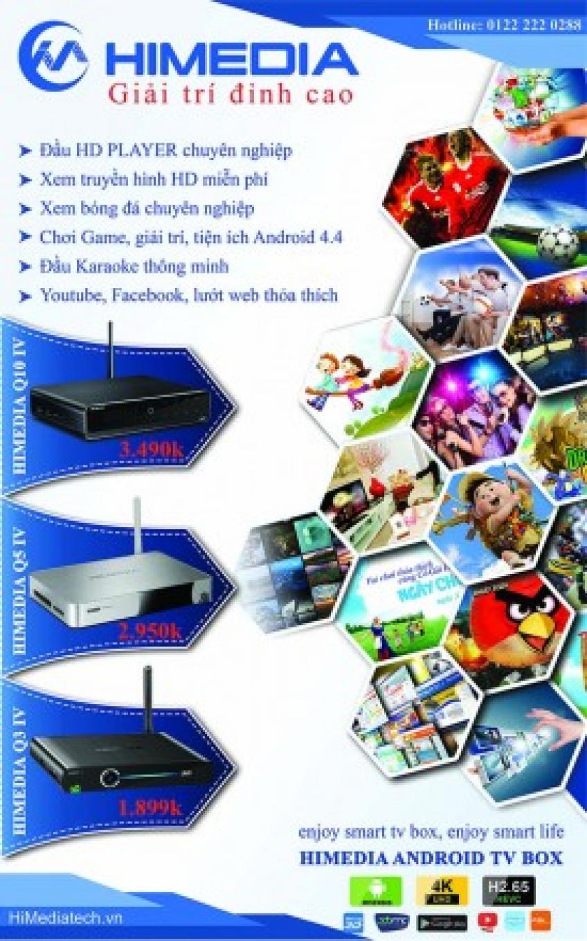 HiMedia Q10 IV Android Box Kiêm Đầu Phát HD Đáng Mua Nhất 2015 (Theo Đánh Giá Tạp Chí Nghe Nhìn 4-2015)