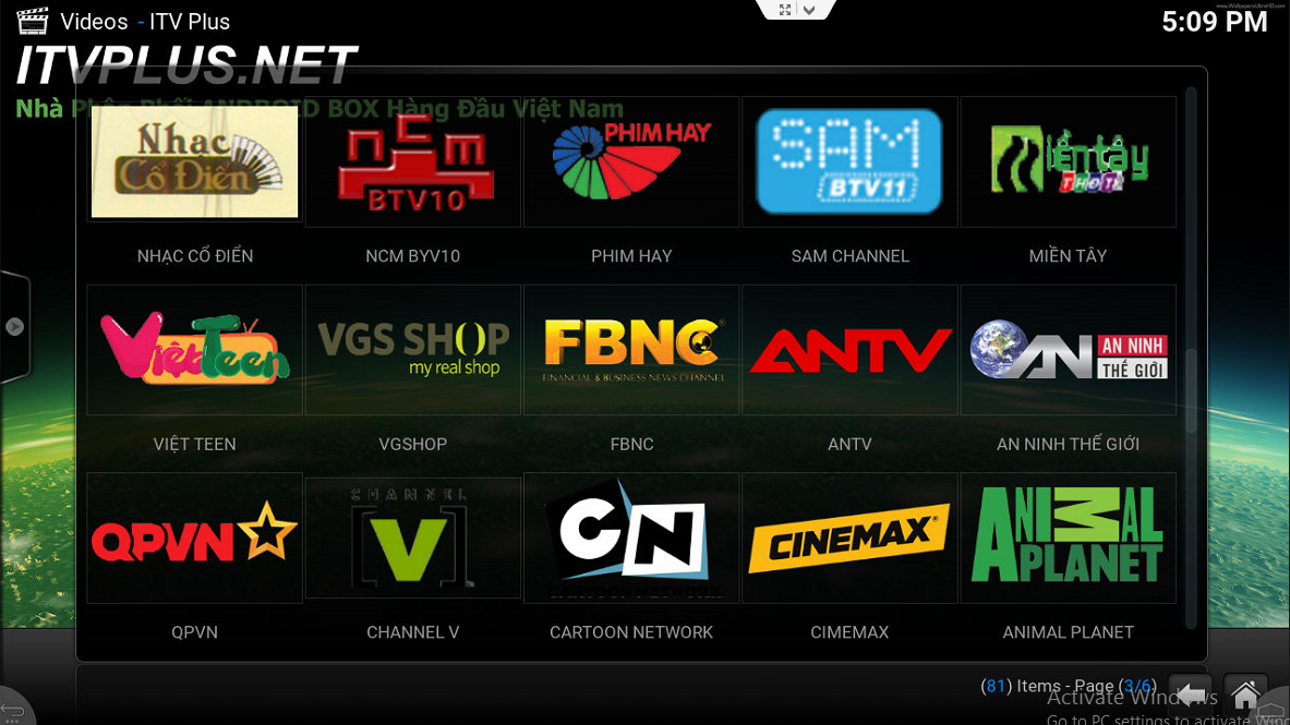 truyen hinh an vien tren android box